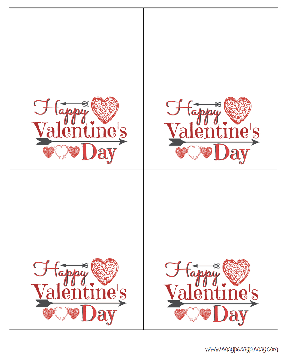 Free Printable Valentine Treat Bag Toppers - Easy Peasy Pleasy for Free Printable Valentine Treat Bag Toppers