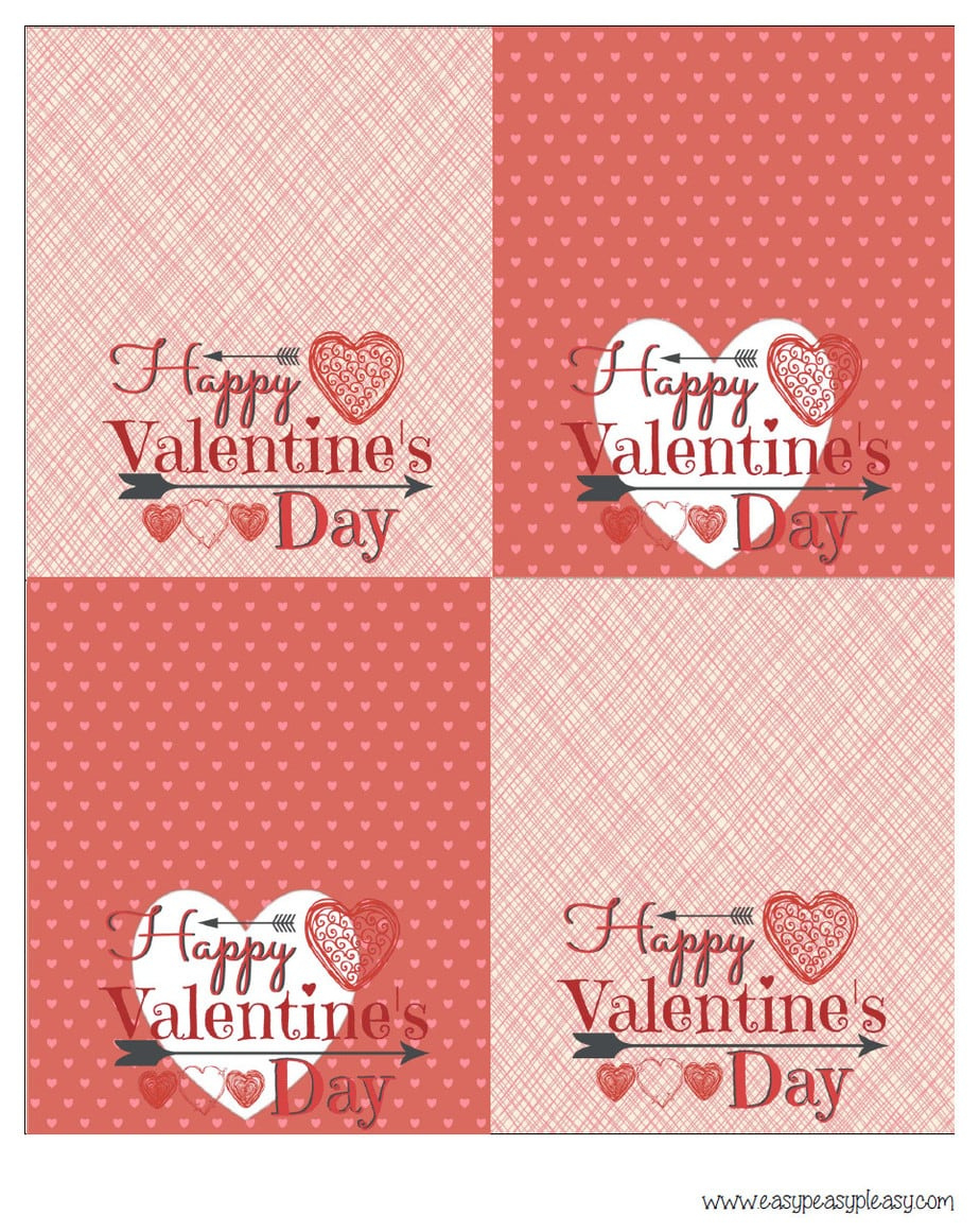 Free Printable Valentine Treat Bag Toppers - Easy Peasy Pleasy with Free Printable Valentine Treat Bag Toppers