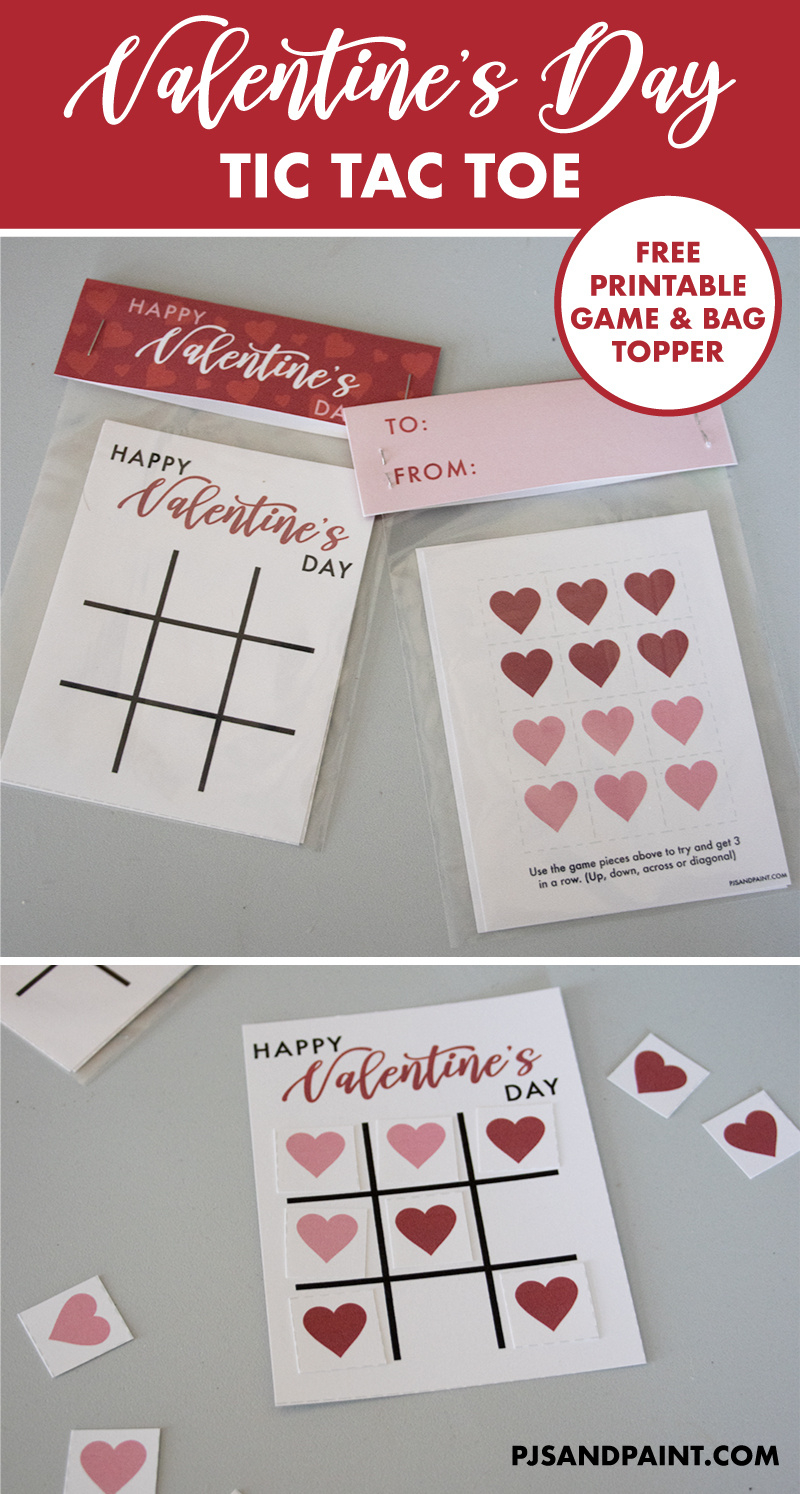 Free Printable Valentine&amp;#039;S Day Tic Tac Toe - Pjs And Paint with Free Printable Valentine&amp;#039;S Day Tic Tac Toe