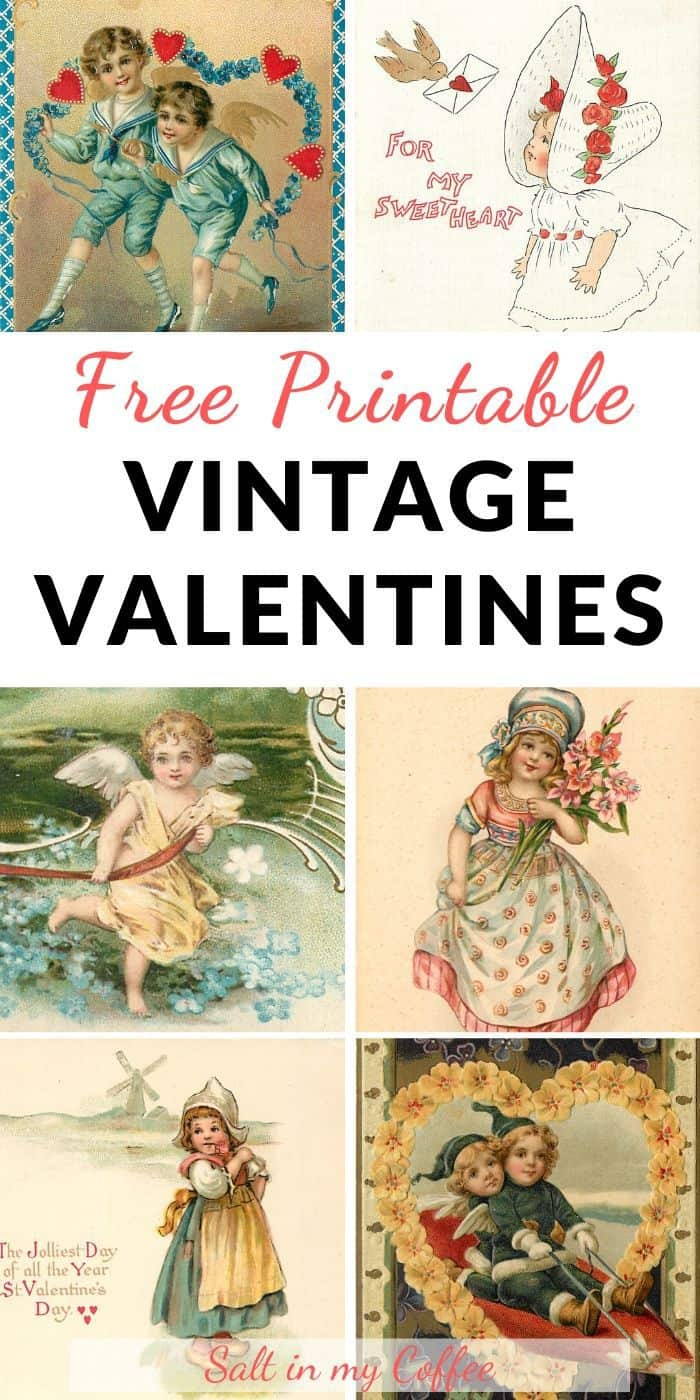 Free Printable Vintage Valentines - Salt In My Coffee throughout Free Vintage Valentine Printables