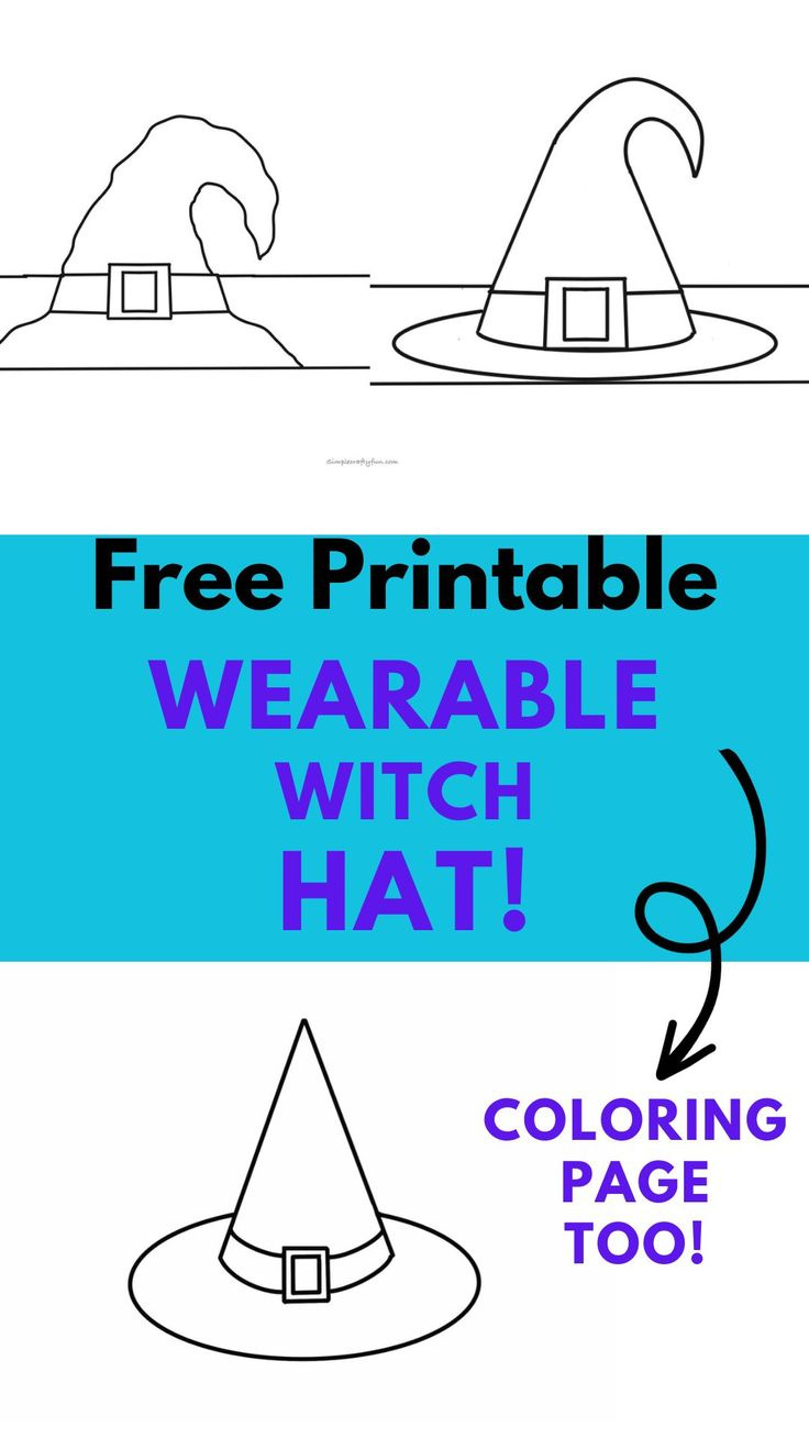 Free Printable Witch Hat Craft Template - with Free Printable Witch Hat Template