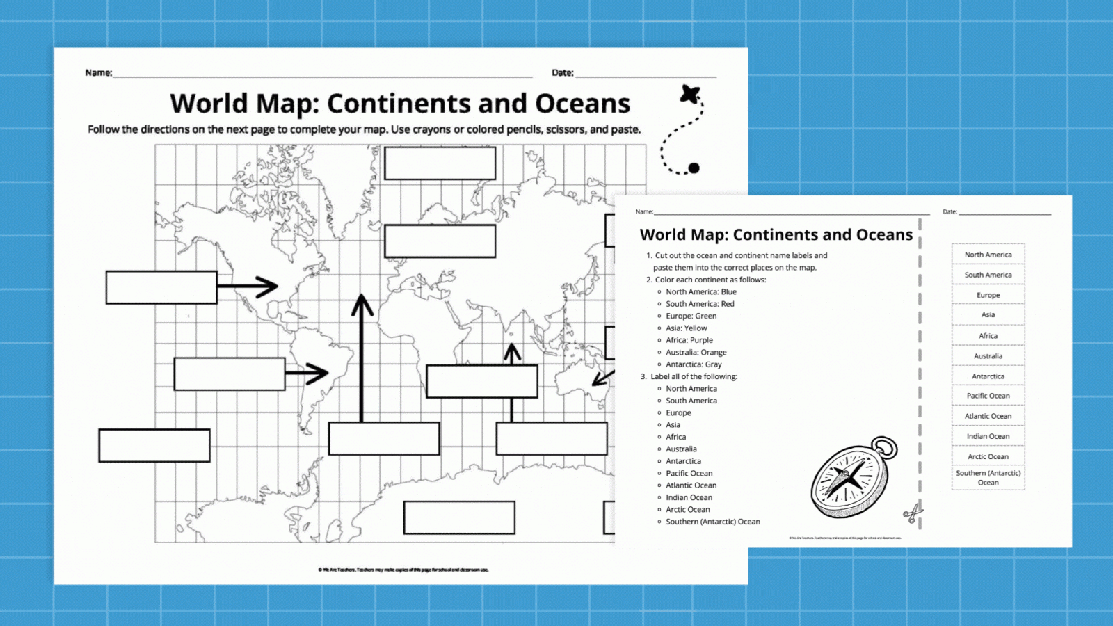 Free Printable World Map Bundle with Printable Learning About Our World