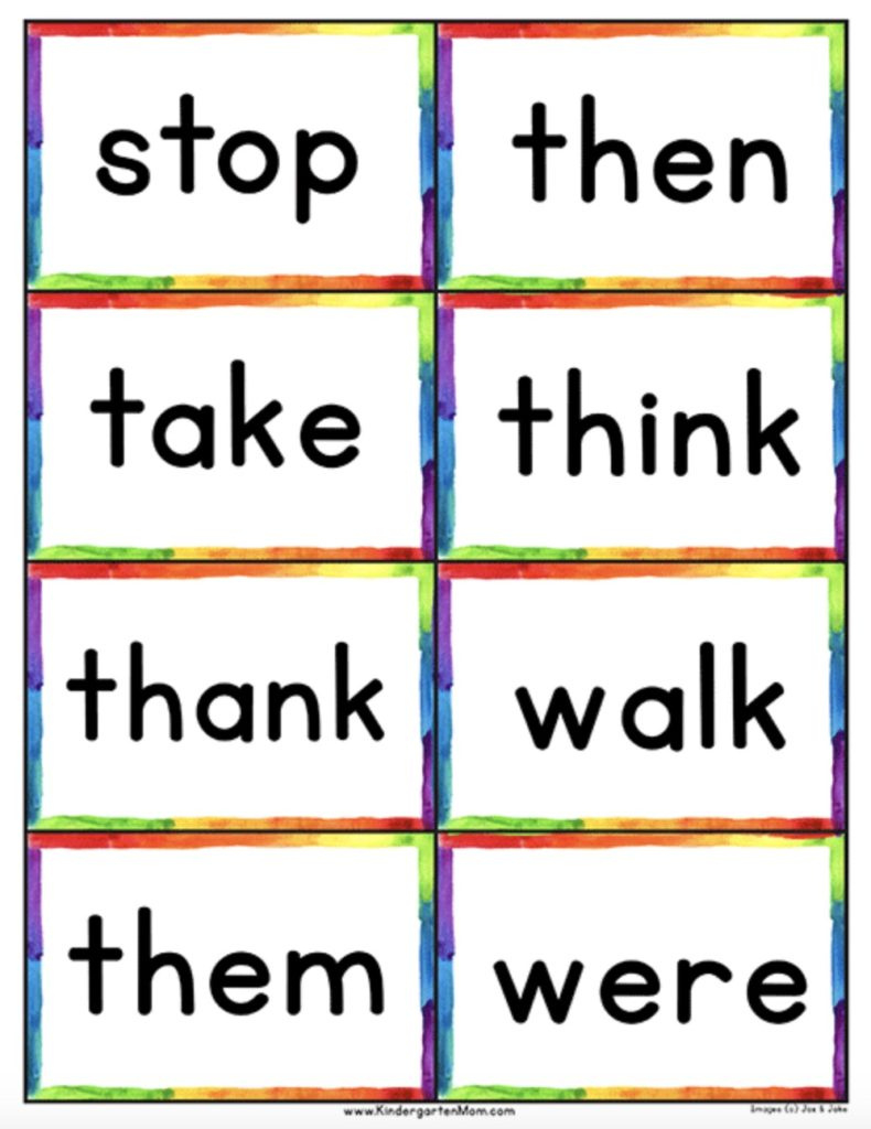 Free Printables For Kindergarten: Sight Word Help, 12 Ways within Free Printable Sight Words Flash Cards For Kindergarten