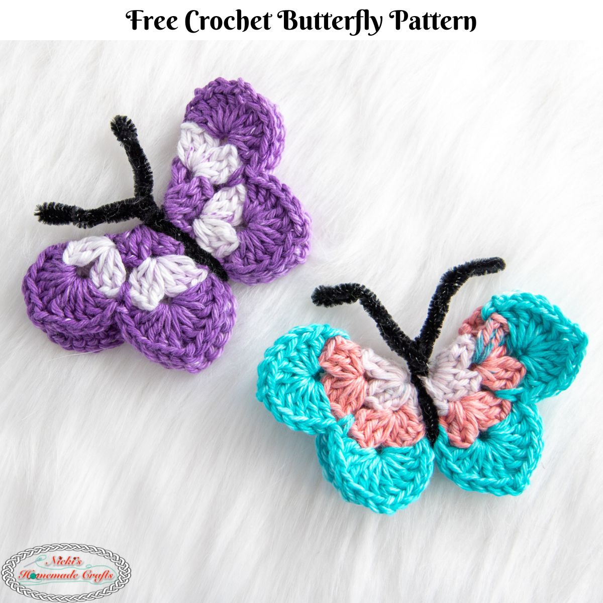 Free Quick Crochet Butterfly Pattern - Nicki&amp;#039;S Homemade Crafts regarding Printable Free Crochet Butterfly Patterns To Print