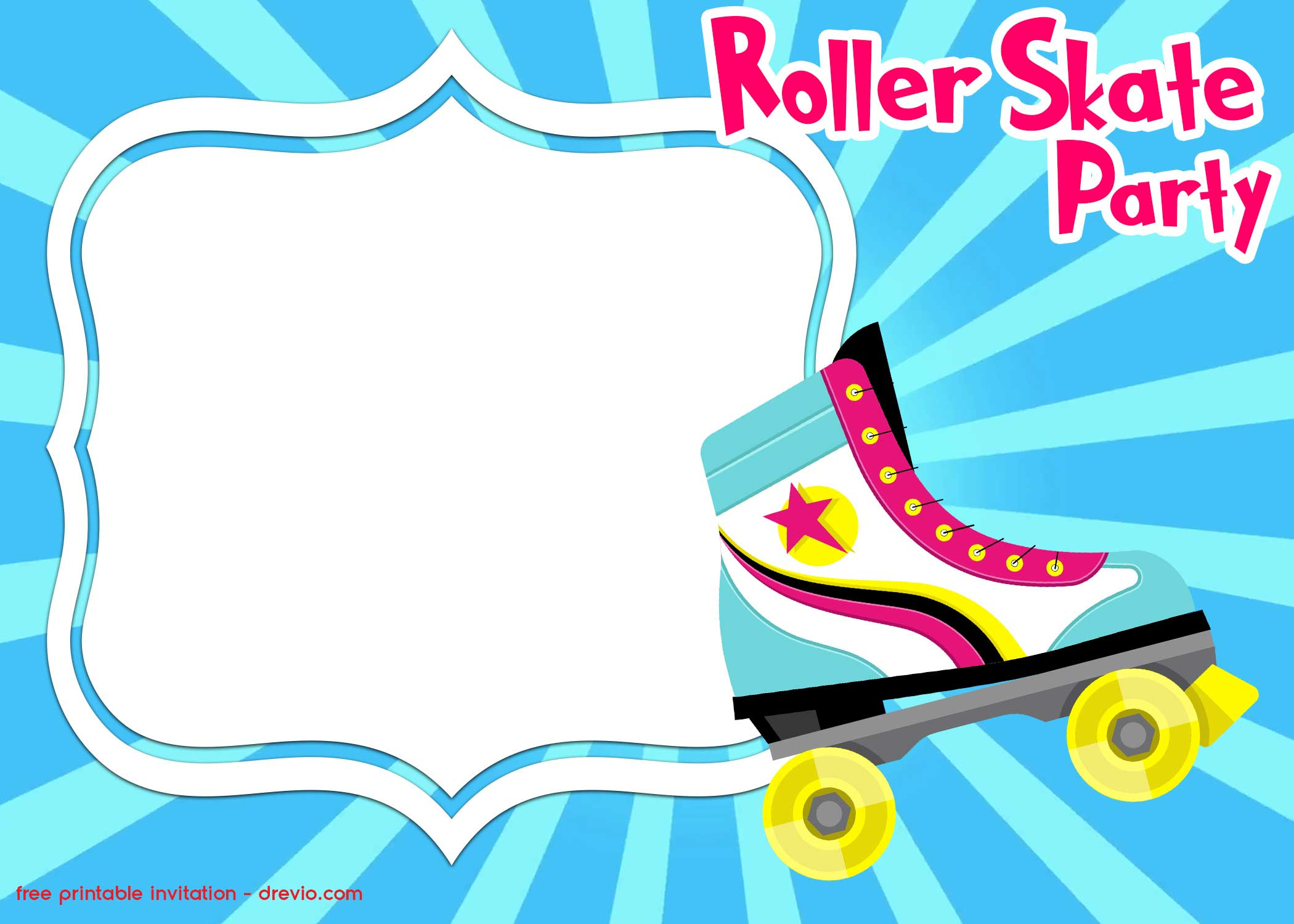 Free Roller Skating Invitation Templates pertaining to Roller Skating Invitations Free Printable