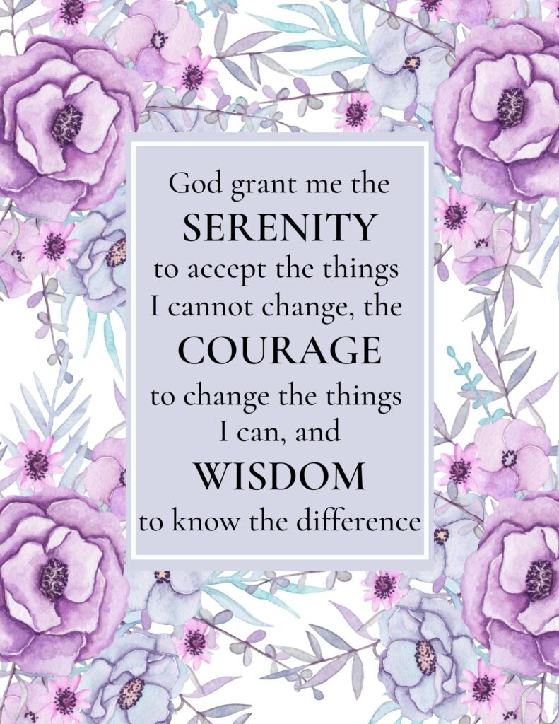 Free Serenity Prayer Printables pertaining to Free Printable Serenity Prayer