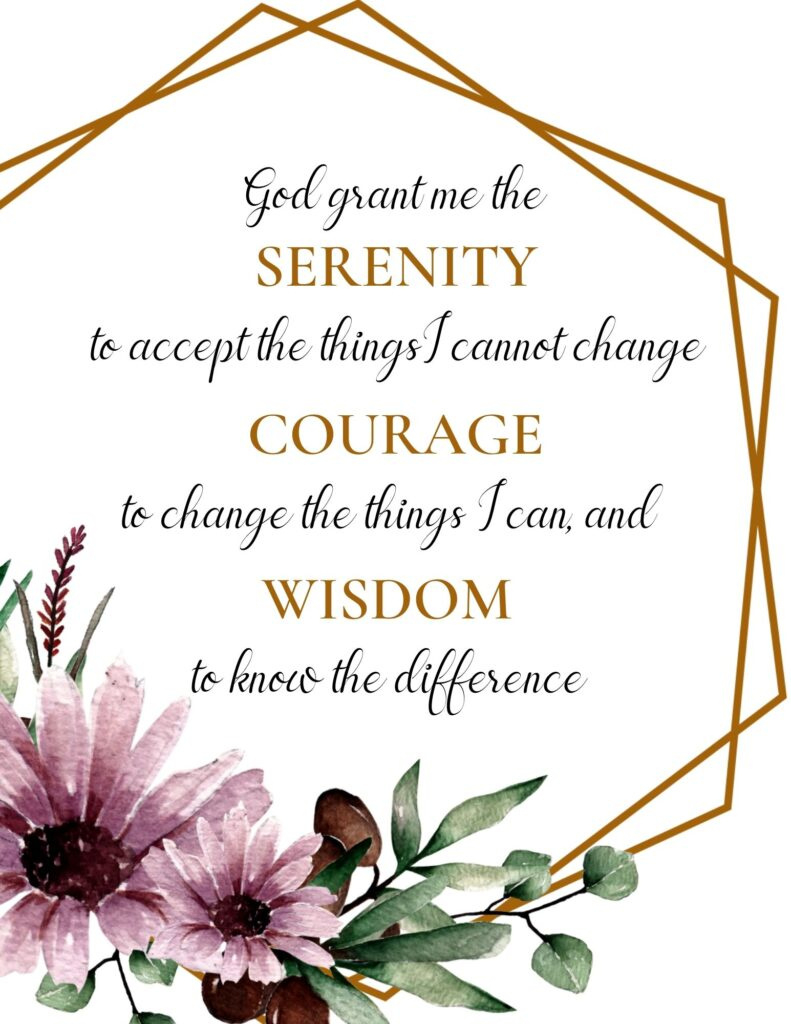 Free Serenity Prayer Printables within Free Printable Serenity Prayer