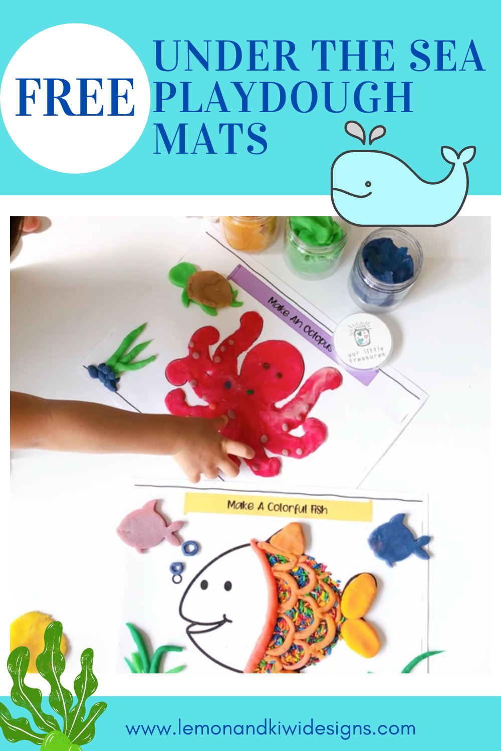 Free Under The Sea Playdough Mats - Lemon And Kiwi Designs with regard to Printable Playdough Mats Free