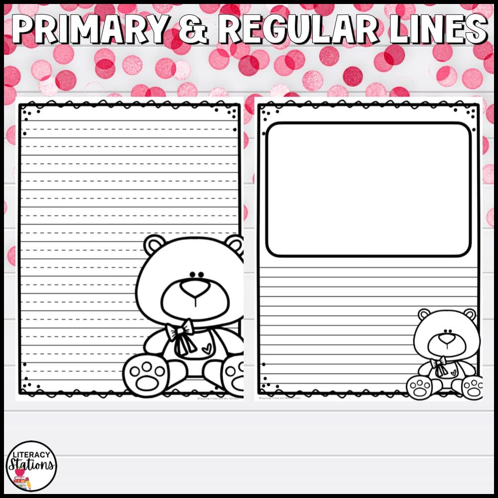 Free Valentines Writing Paper - Literacy Stations within Free Printable Valentine Writing Paper