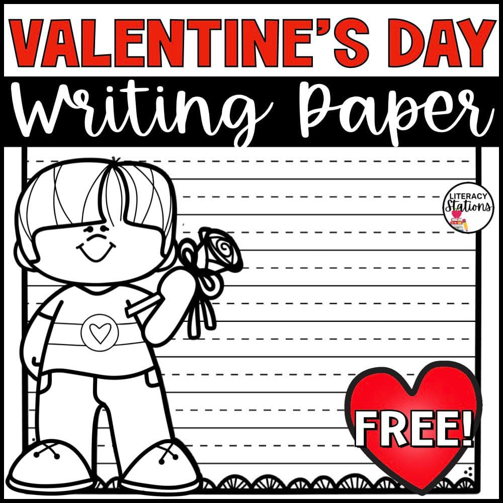 Free Valentines Writing Paper - Literacy Stations within Free Printable Valentine Writing Paper