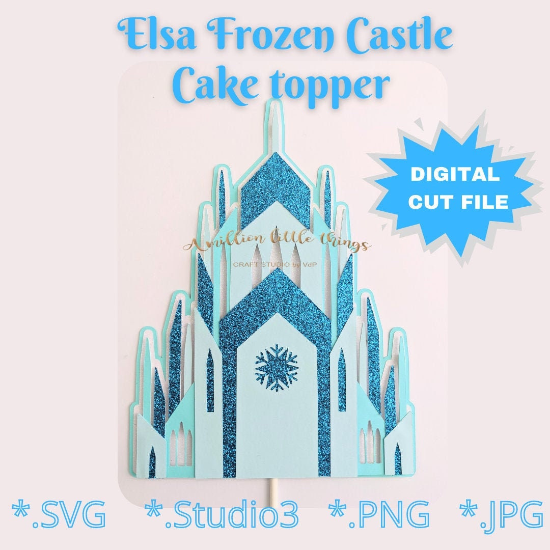 Frozen Castle Svg File For Cake Topper Or Party Decorations with regard to Printable Frozen Castle Template