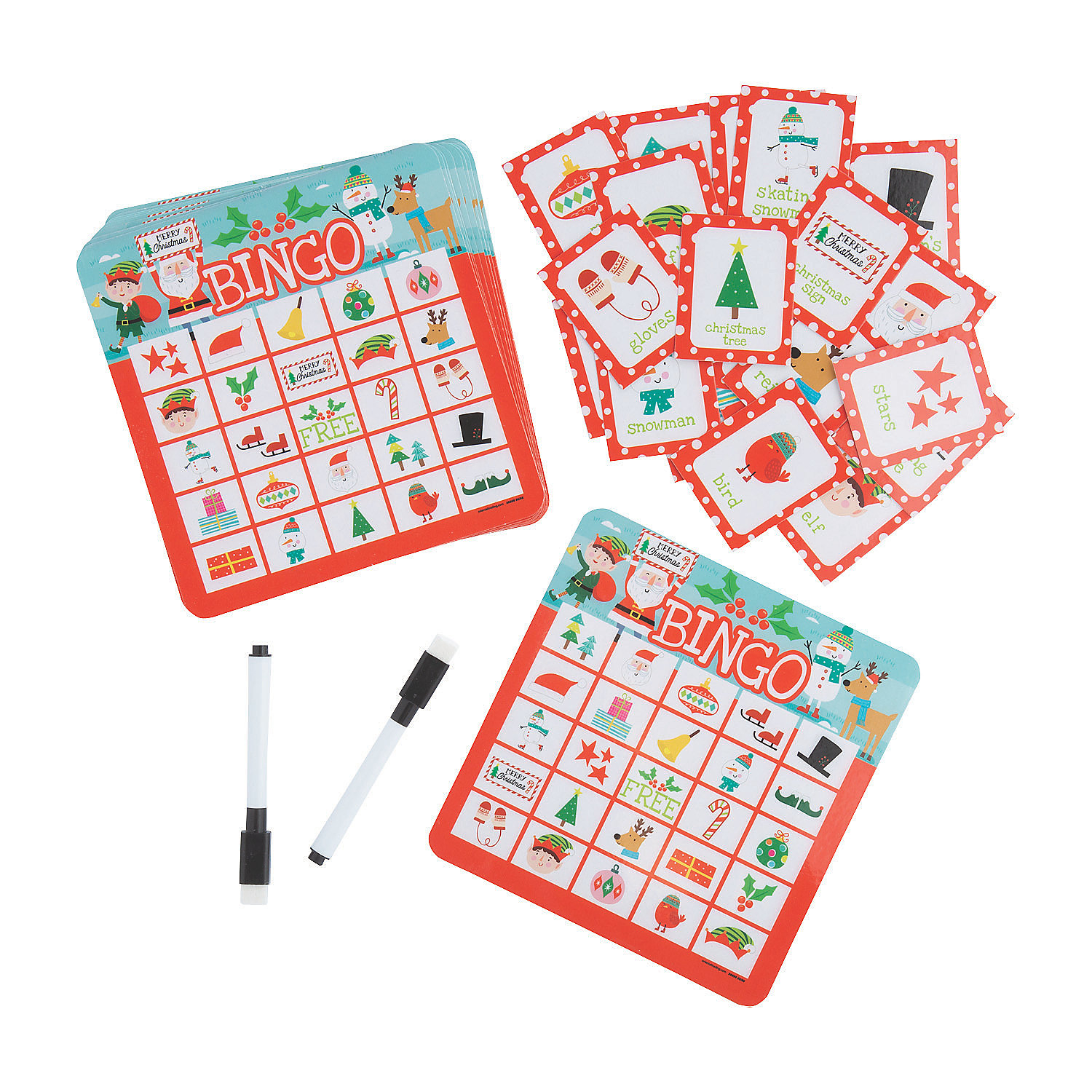 Fun Express Safe And Non Toxic Bingo Set With Dry Erase, Christmas within Dry Erase Bingo Cards