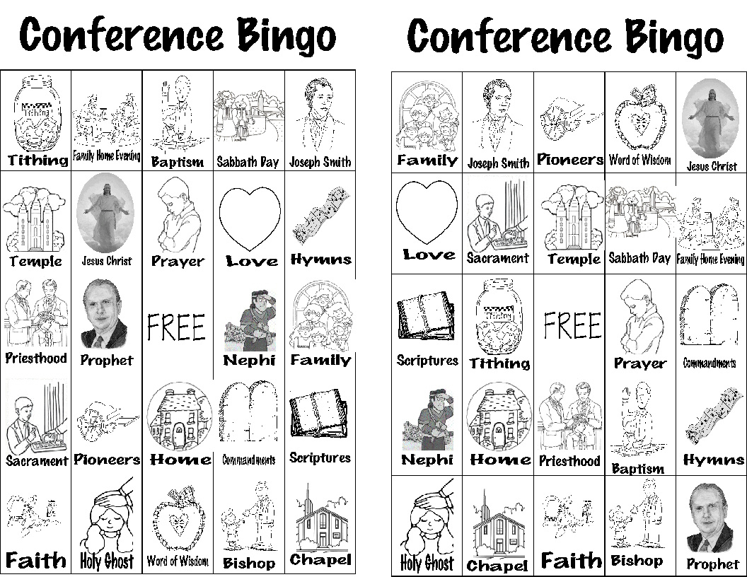 General Conference Bingo – The Idea Door for Lds Bingo Cards Free