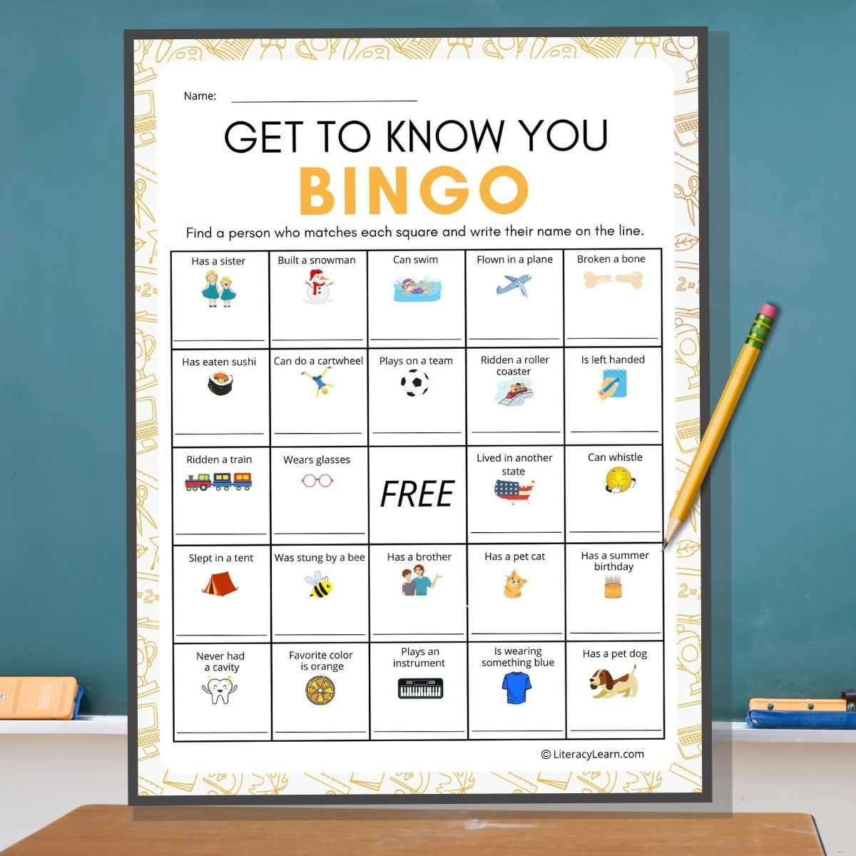 Get To Know You Bingo For Kids - Free Printable - Literacy Learn pertaining to Get to Know You Bingo Cards