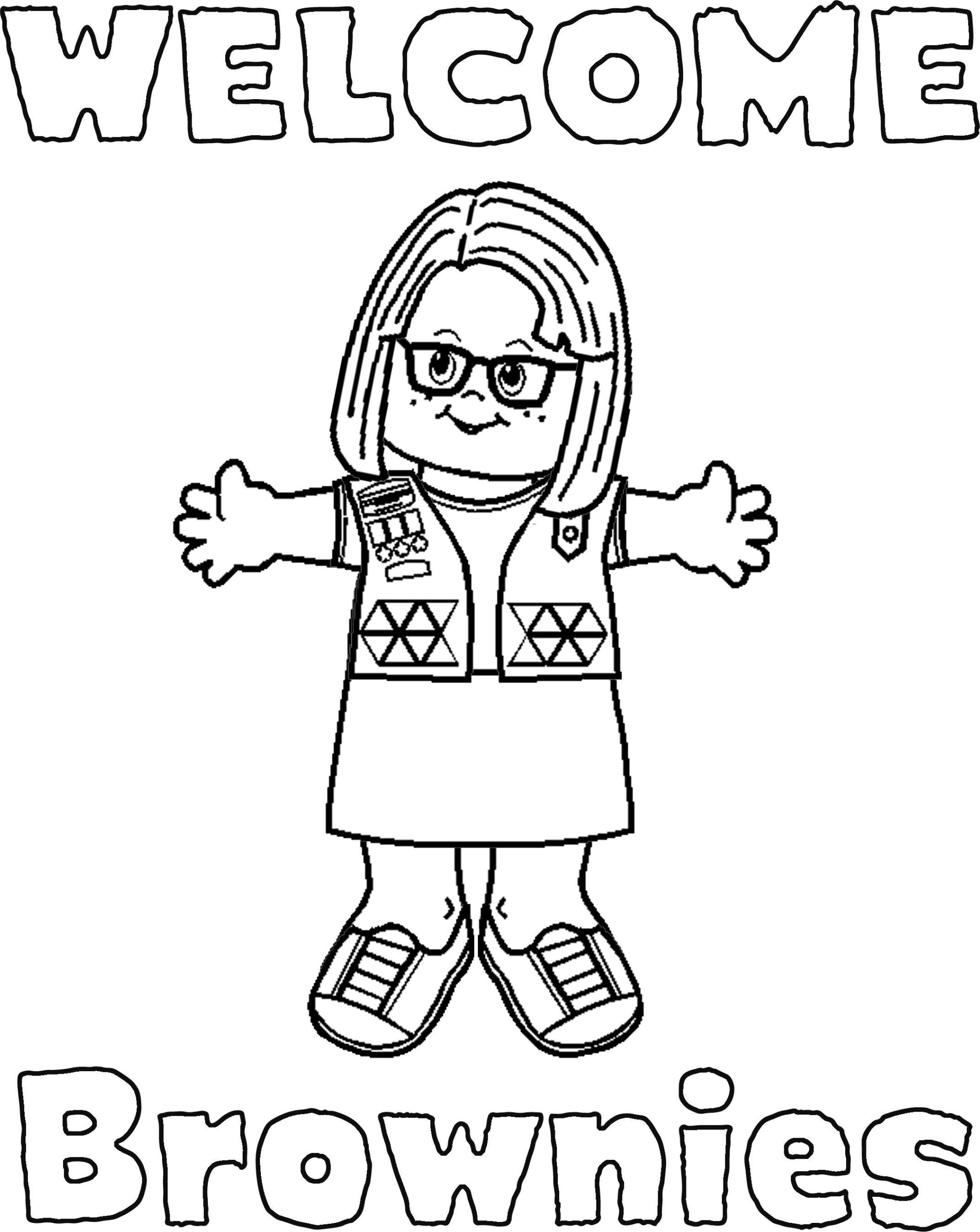 Girl Scout Coloring Pages with regard to Free Printable Girl Scout Brownie Coloring Pages