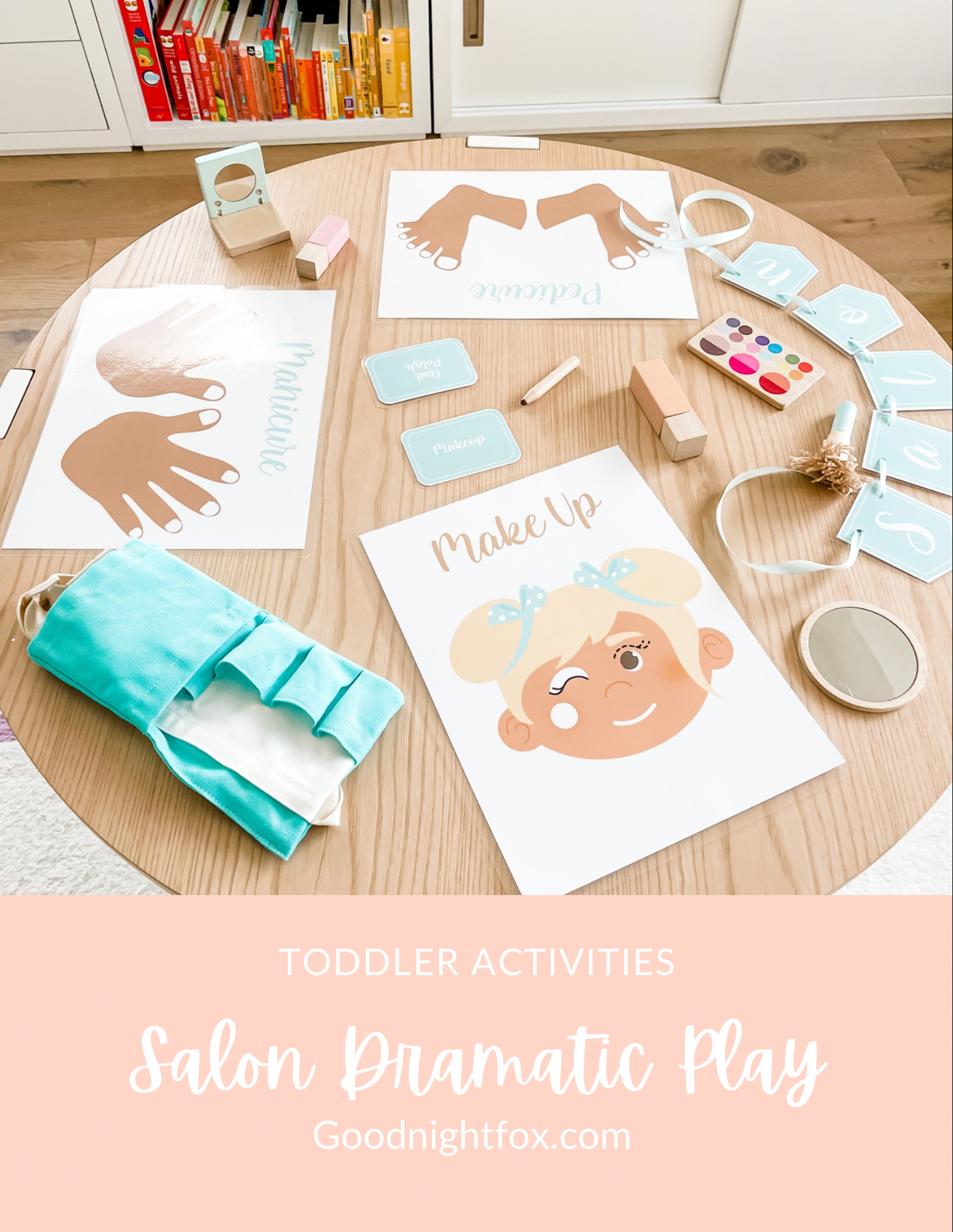 Goodnight Fox - Hair Nail Salon Printable Activity Kit Sensory Setup within Hair Salon Dramatic Play Free Printables