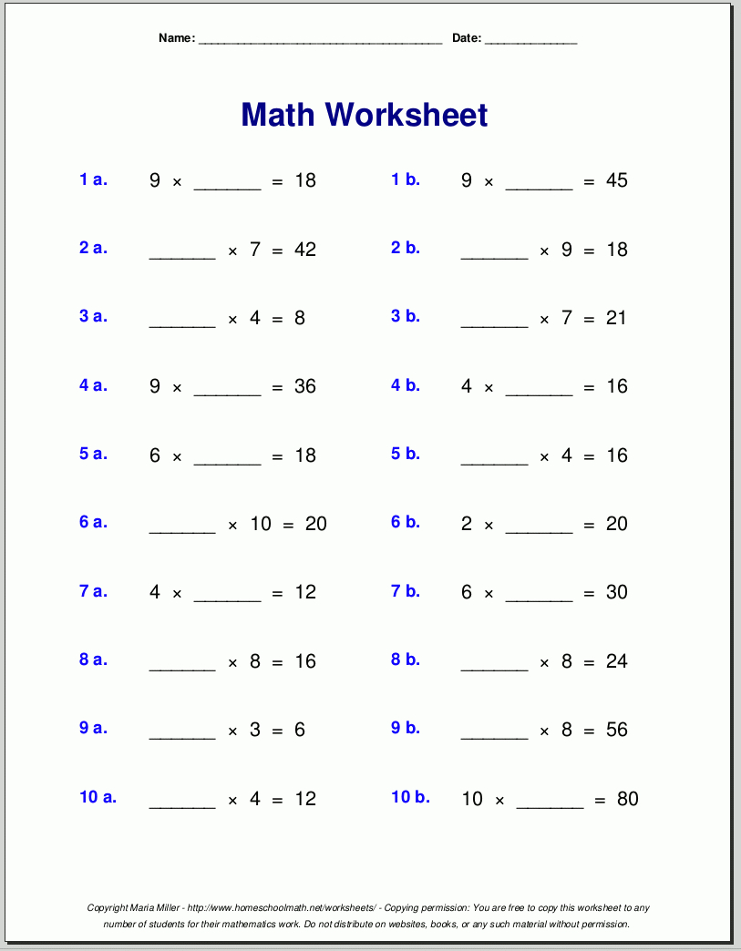 Grade 4 Multiplication Worksheets intended for Free Printable Worksheets For 4Th Grade