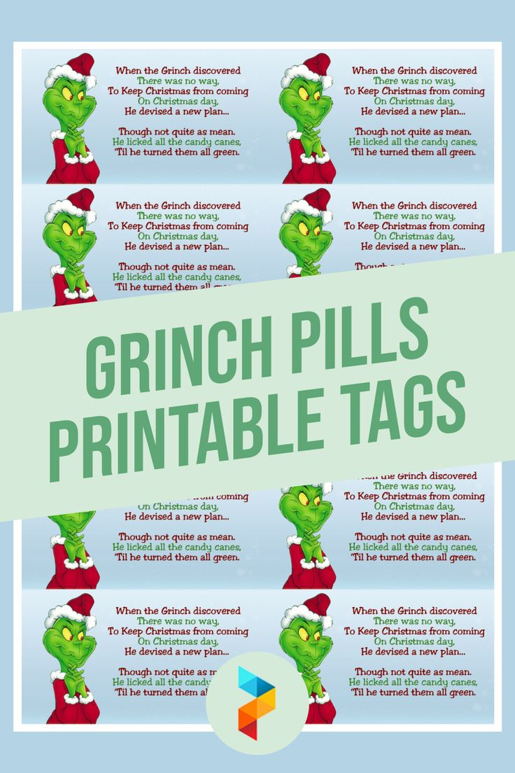 Grinch Pills Tags - 10 Free Pdf Printables | Printablee within Free Printable Grinch Pills Template