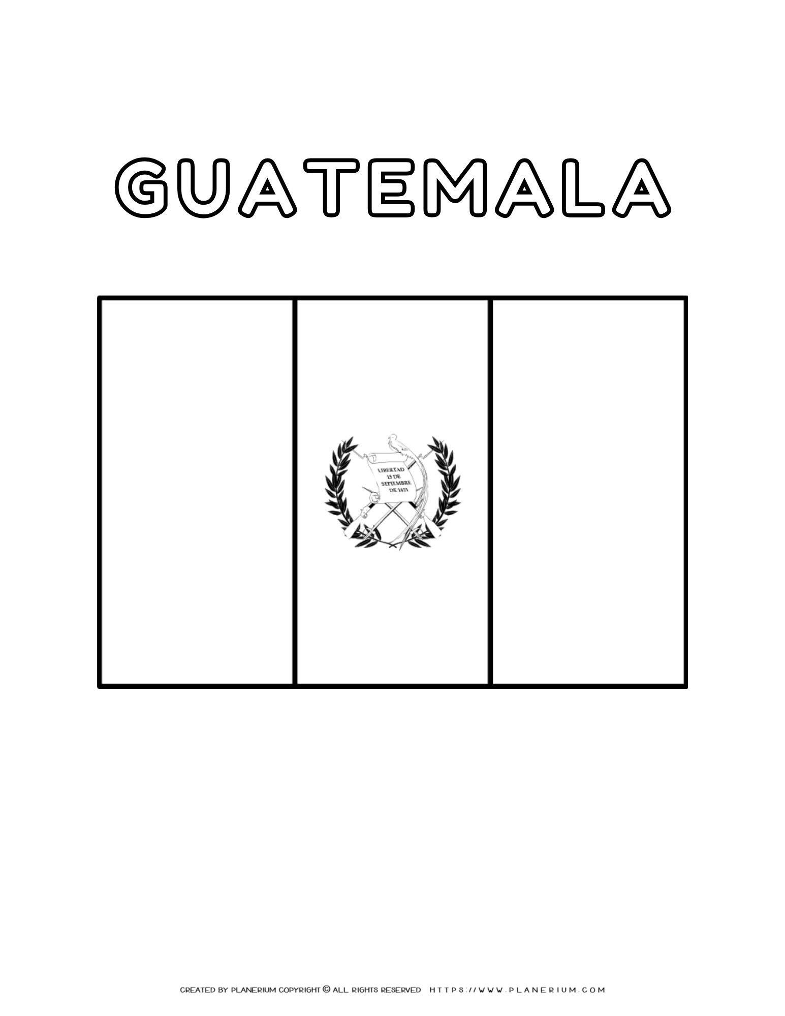 Guatemala Flag Coloring Page - Fun And Educational Activity within Printable Flag Of Guatemala