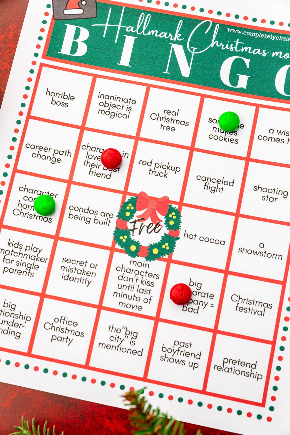 Hallmark Christmas Movie Bingo Free Printable inside Hallmark Christmas Movie Bingo Card Generator