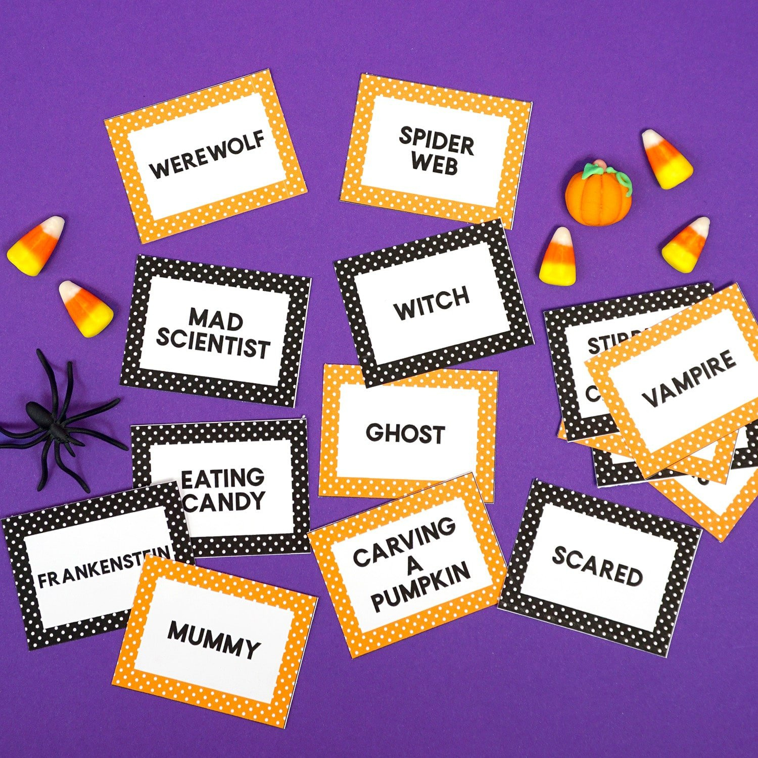 Halloween Charades Game Cards - Happiness Is Homemade regarding Free Printable Halloween Charades