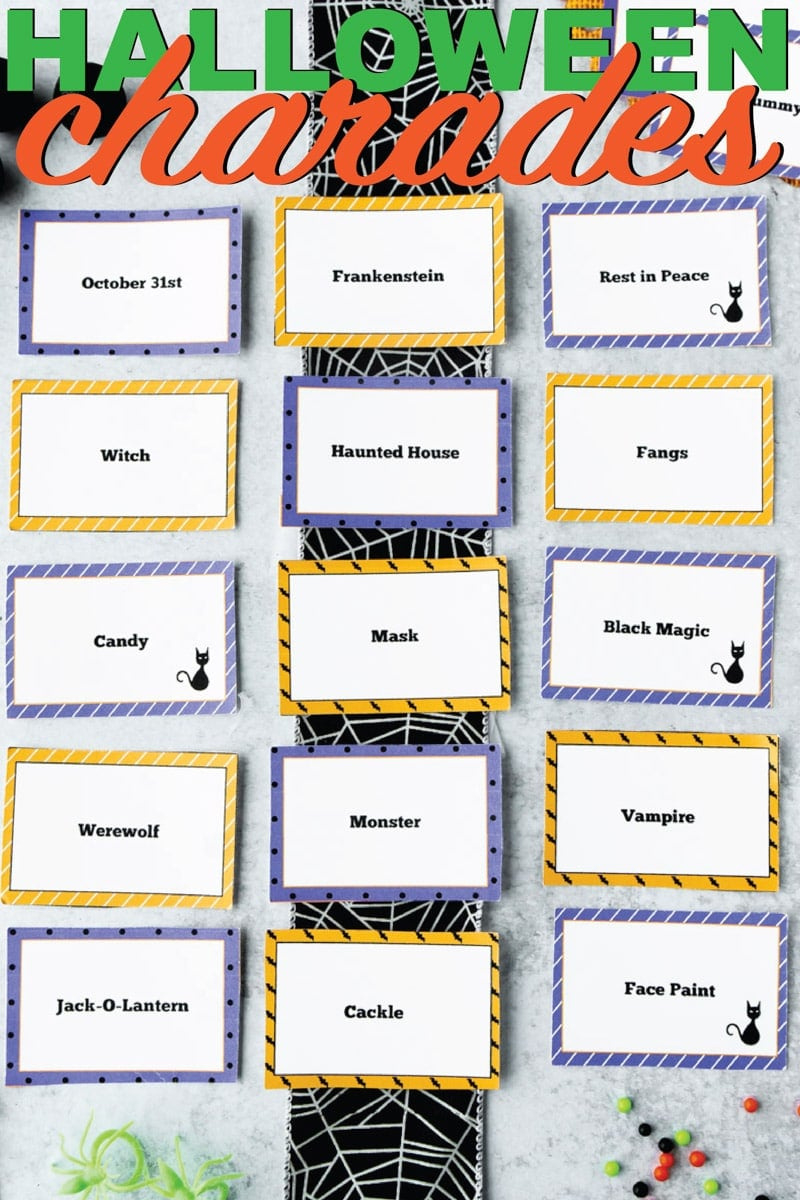 Halloween Charades Game &amp;amp; Words List {Free Printable} - Play Party within Free Printable Halloween Charades