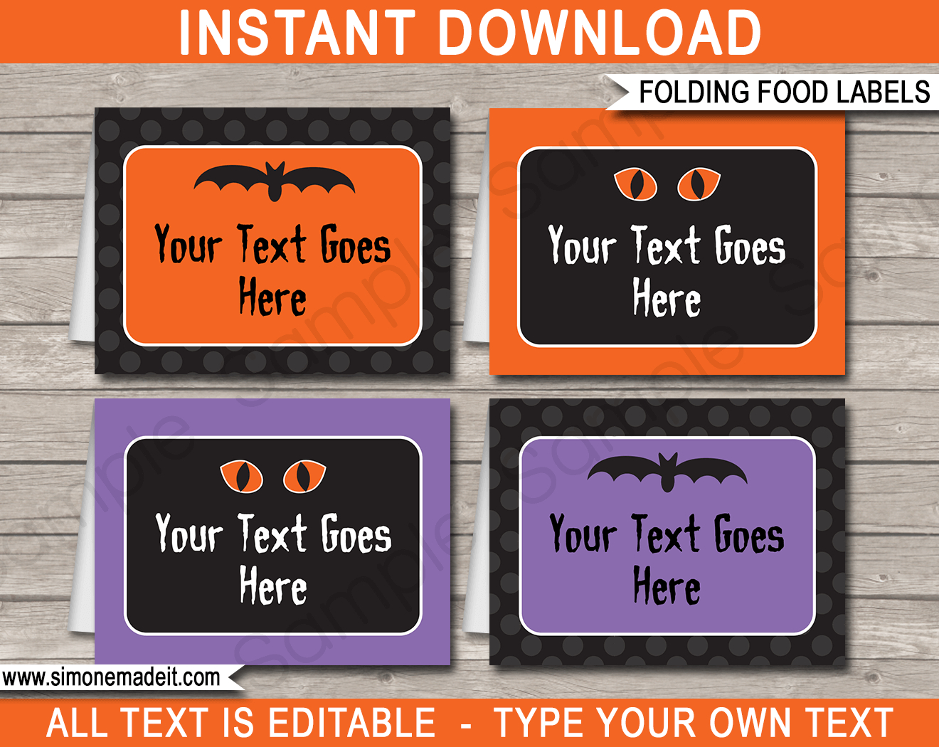 Halloween Food Labels Template inside Halloween Food Labels Printable