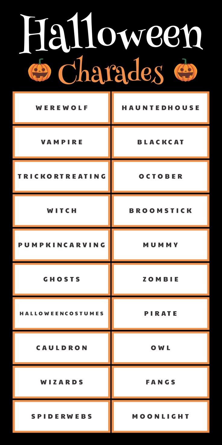 Halloween To Do List - 15 Free Pdf Printables | Printablee throughout Free Printable Halloween Charades