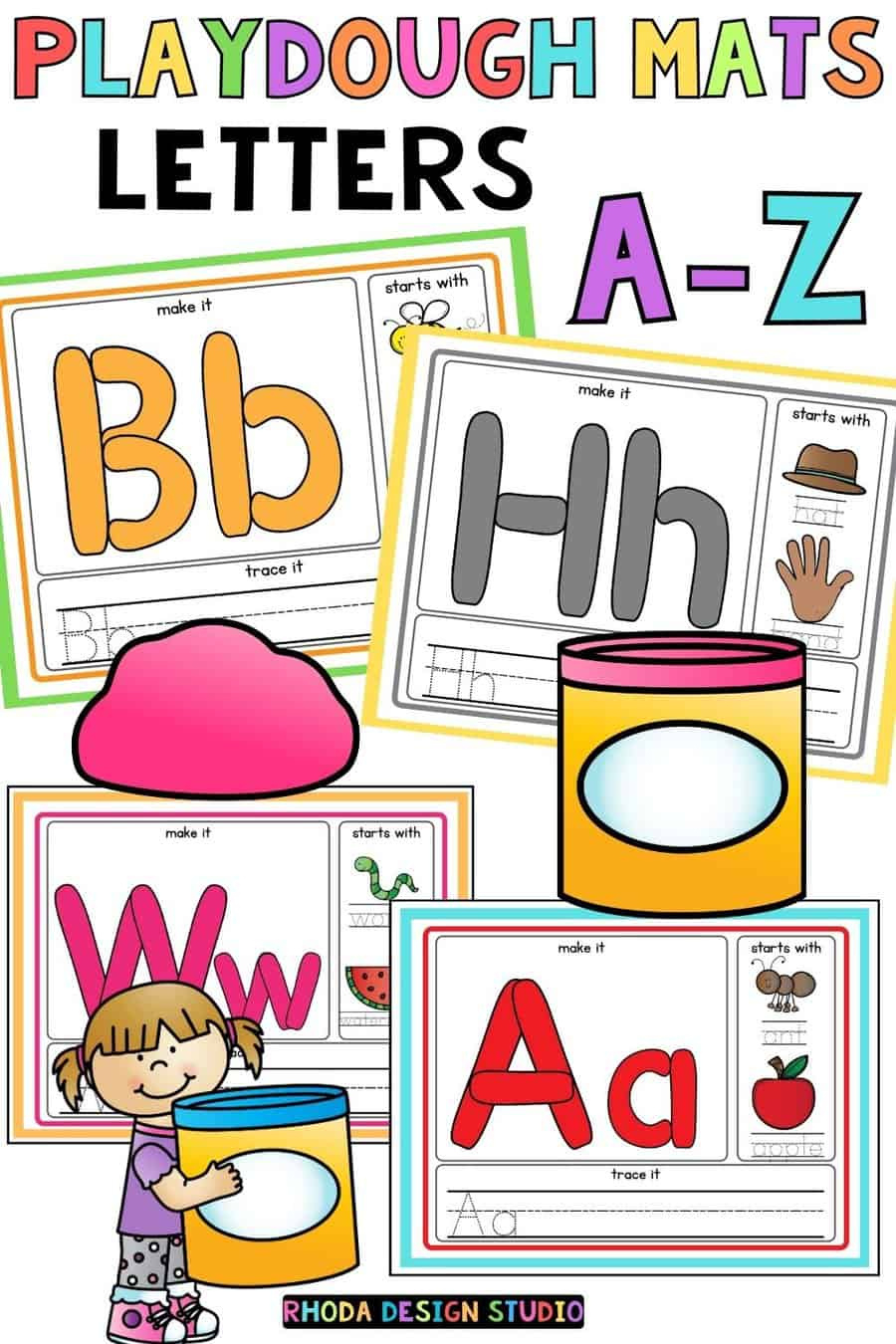 Hands-On Learning: 26 Printable Alphabet Play-Doh Mats intended for Printable Alphabet Free Alphabet Playdough Mats