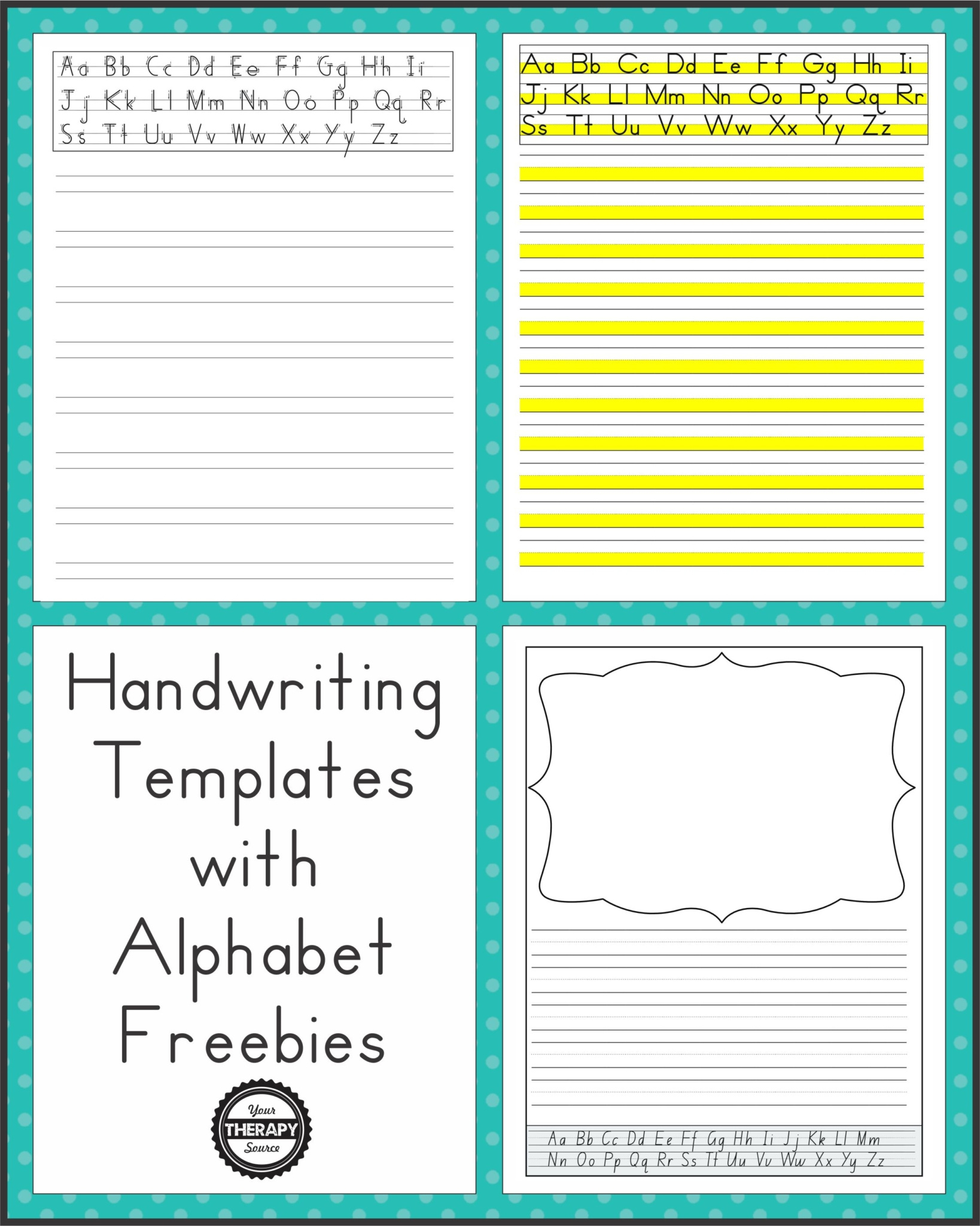 Handwriting Paper Printable - Free - Your Therapy Source inside Printable Occupational Therapy Handwriting Paper