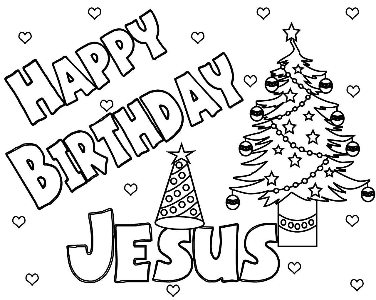 Happy Birthday Jesus Coloring Pages intended for Happy Birthday Jesus Printables