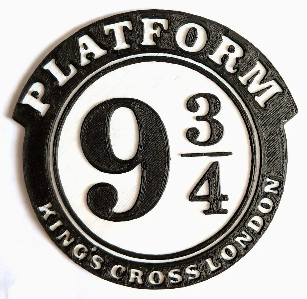 Harry Potter: Platform 9 &amp;amp; Three Quarter - Plaque &amp;amp; Keyring Von with Platform 9 3 4 Printable Sign