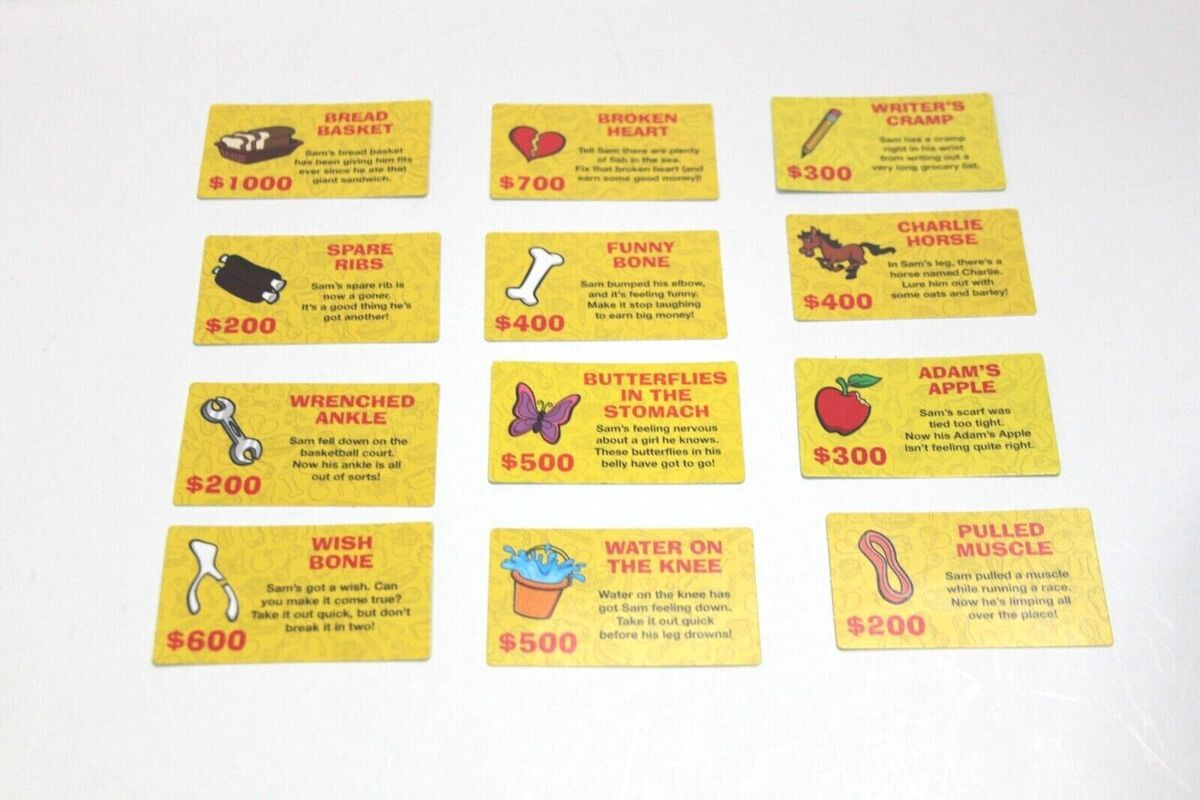 Hasbro Operation Game Cards For Sale | Ebay pertaining to Operation Game Cards Printable