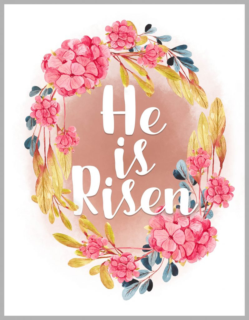 He Is Risen! Free Easter Printable - Clumsy Crafter with He Is Risen Free Printable