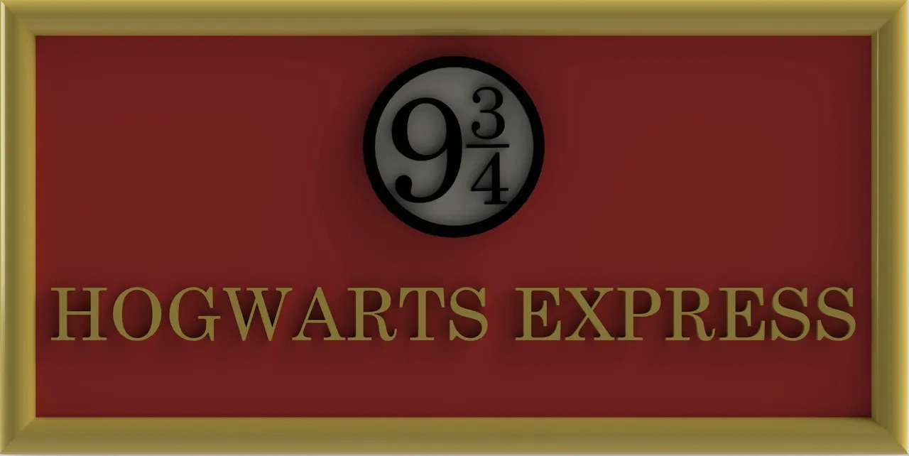 Hogwarts Express Signkoen Van Wijlick | Download Free Stl in 9 3 4 Sign Printable