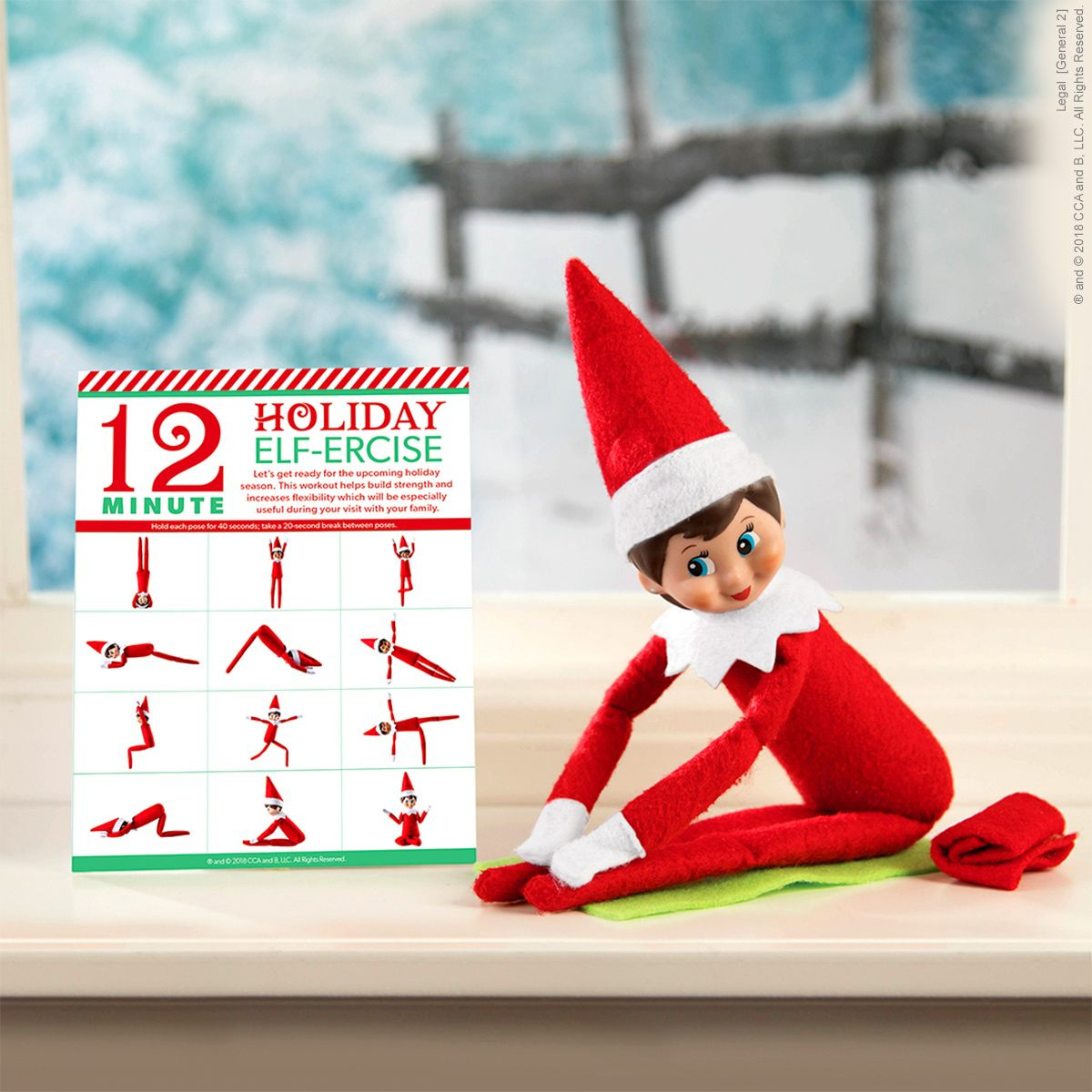 Holiday Elf-Ercise | The Elf On The Shelf in Elf On The Shelf Yoga Printable Free