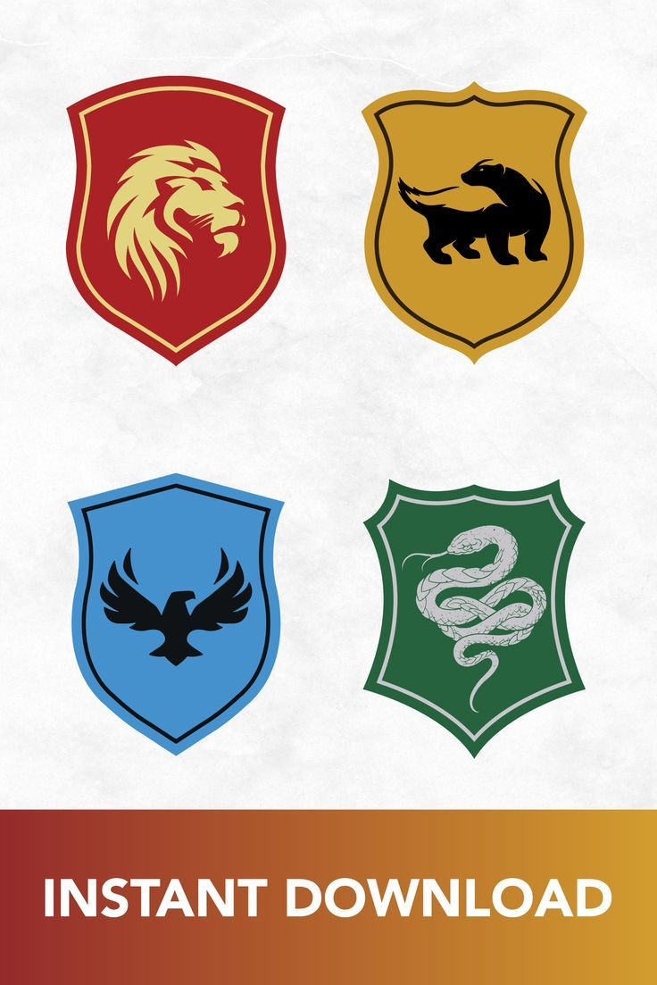 House Crests Svg | Harry Potter Printables for Harry Potter House Crest Printable