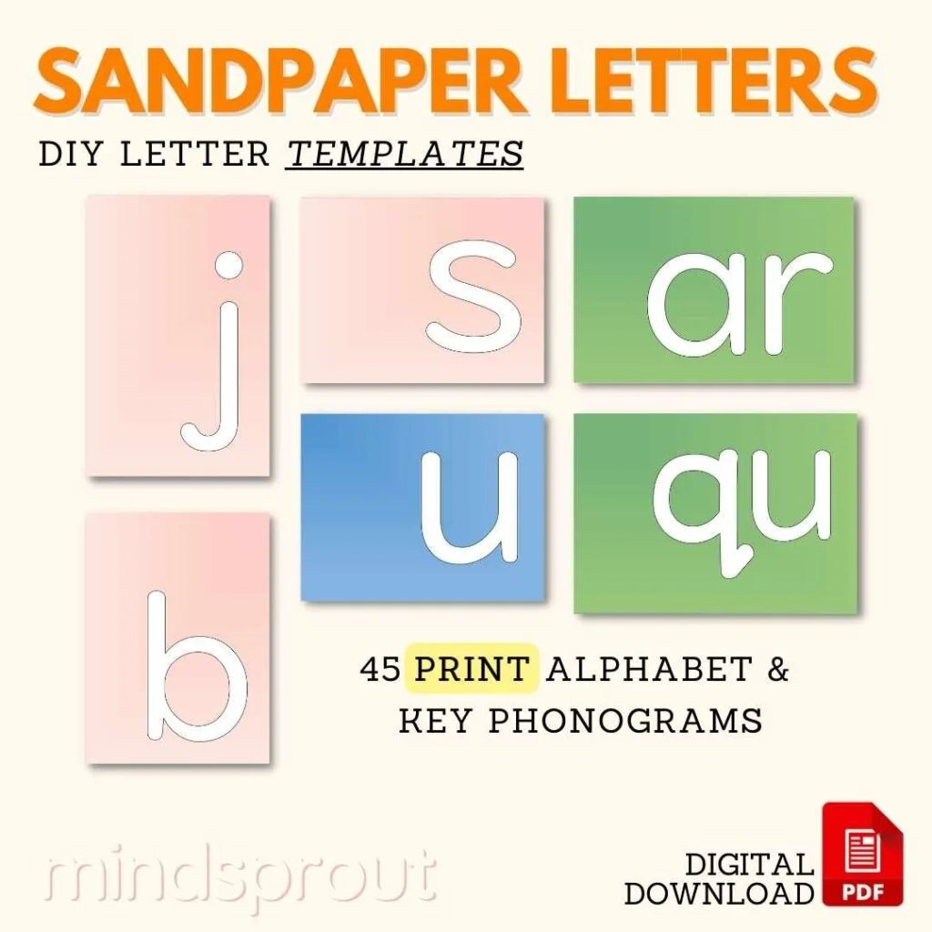 How To Diy Sandpaper Letters With Free Print And Cursive Templates intended for Free Montessori Sandpaper Letters Printable