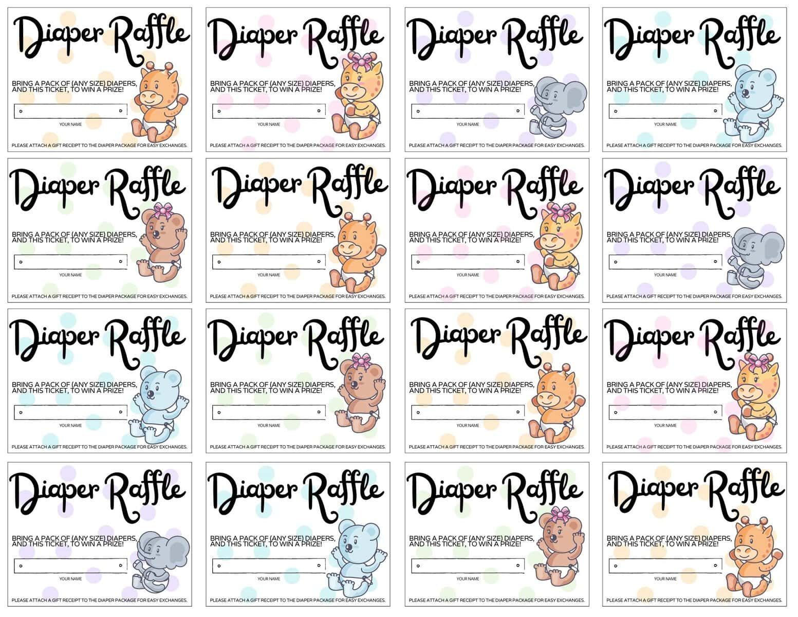 How To Do The Ultimate Diaper Raffle (Free Printables) - Mommy inside Free Printable Diaper Raffle Ticket Template Download