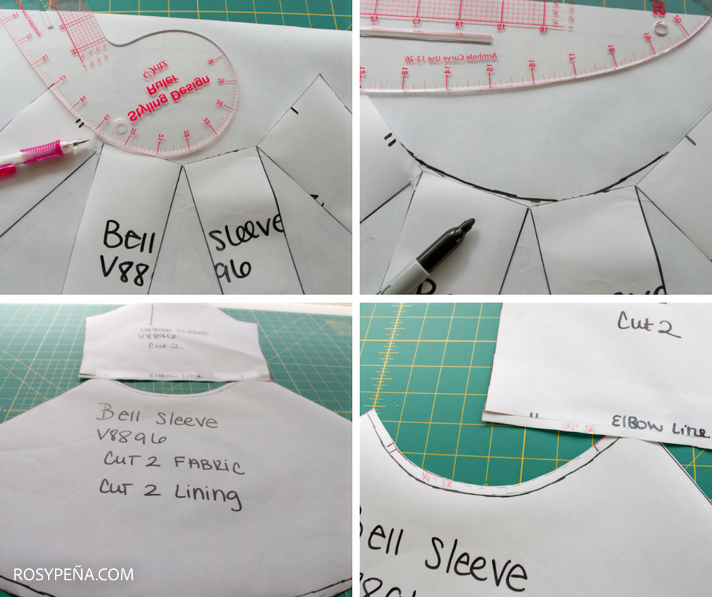 How To Make A Bell Sleeve - Diy Tutorial - intended for Printable Bell Sleeve Pattern