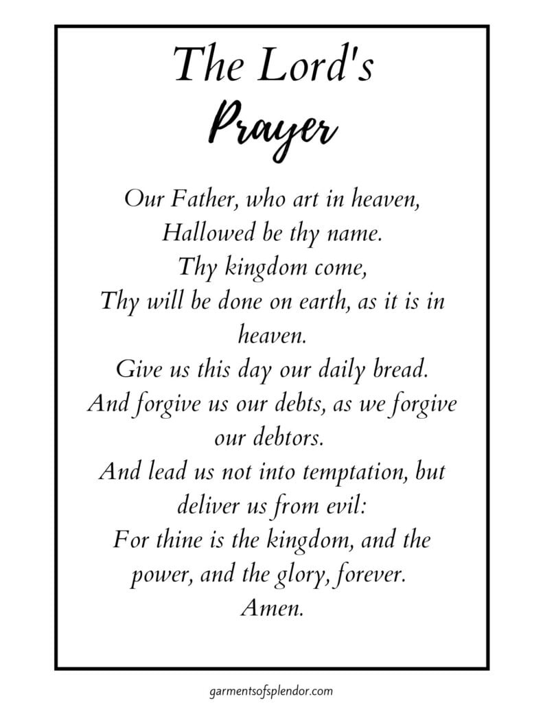 How To Pray The Lord&amp;#039;S Prayer With Power (Free Printables Inside!) - inside Free Printable the Lord&amp;amp;#039;s Prayer