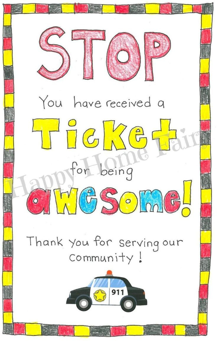 How To Thank A Police Officer - Free Printable! - Happy Home Fairy for Free Printable Thank You Cards For Police Officers