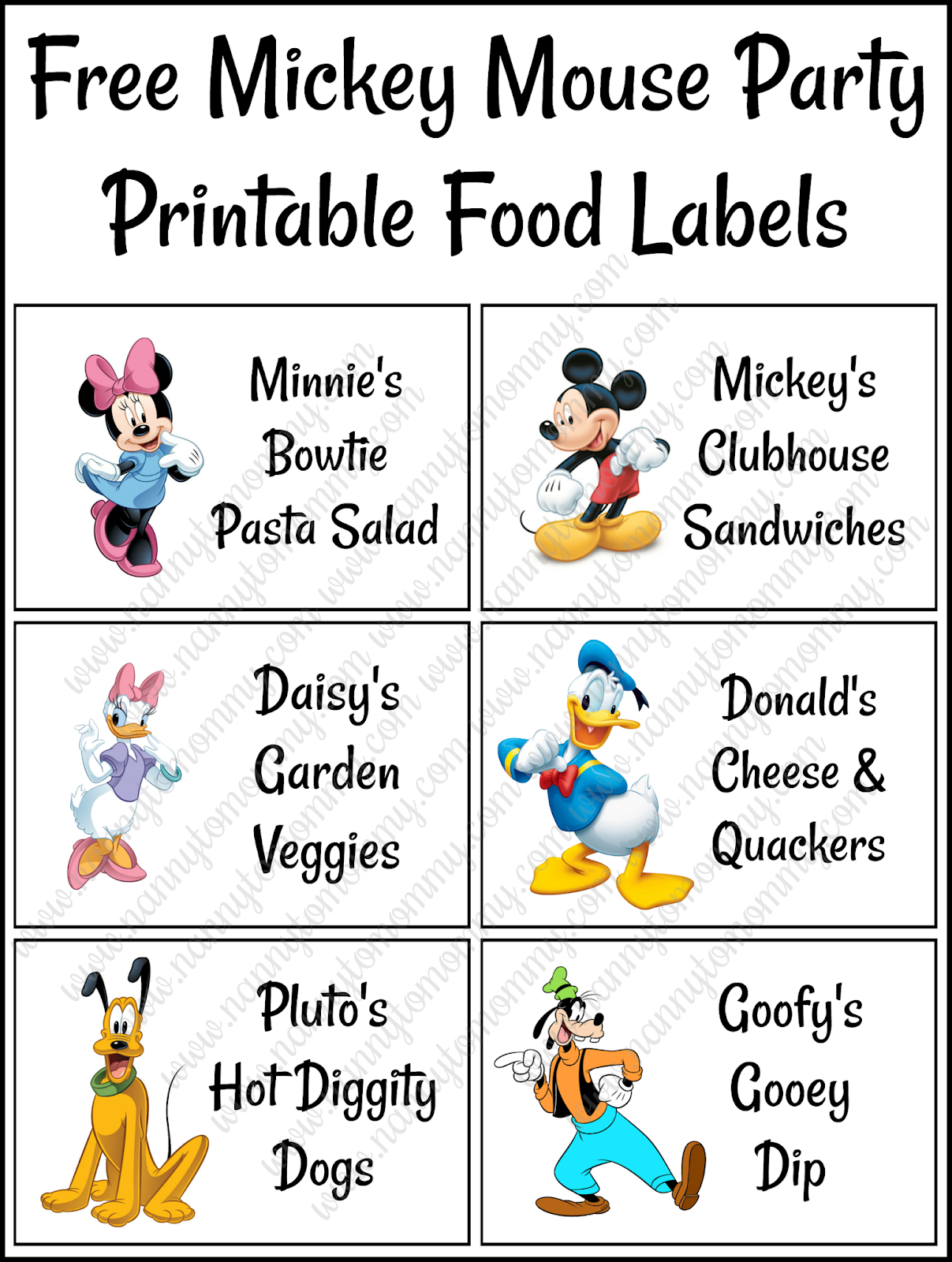 How To Throw An Epic (&amp;amp; Inexpensive) Preschool Playdate - Nanny To with Mickey Mouse Food Labels Free Printables