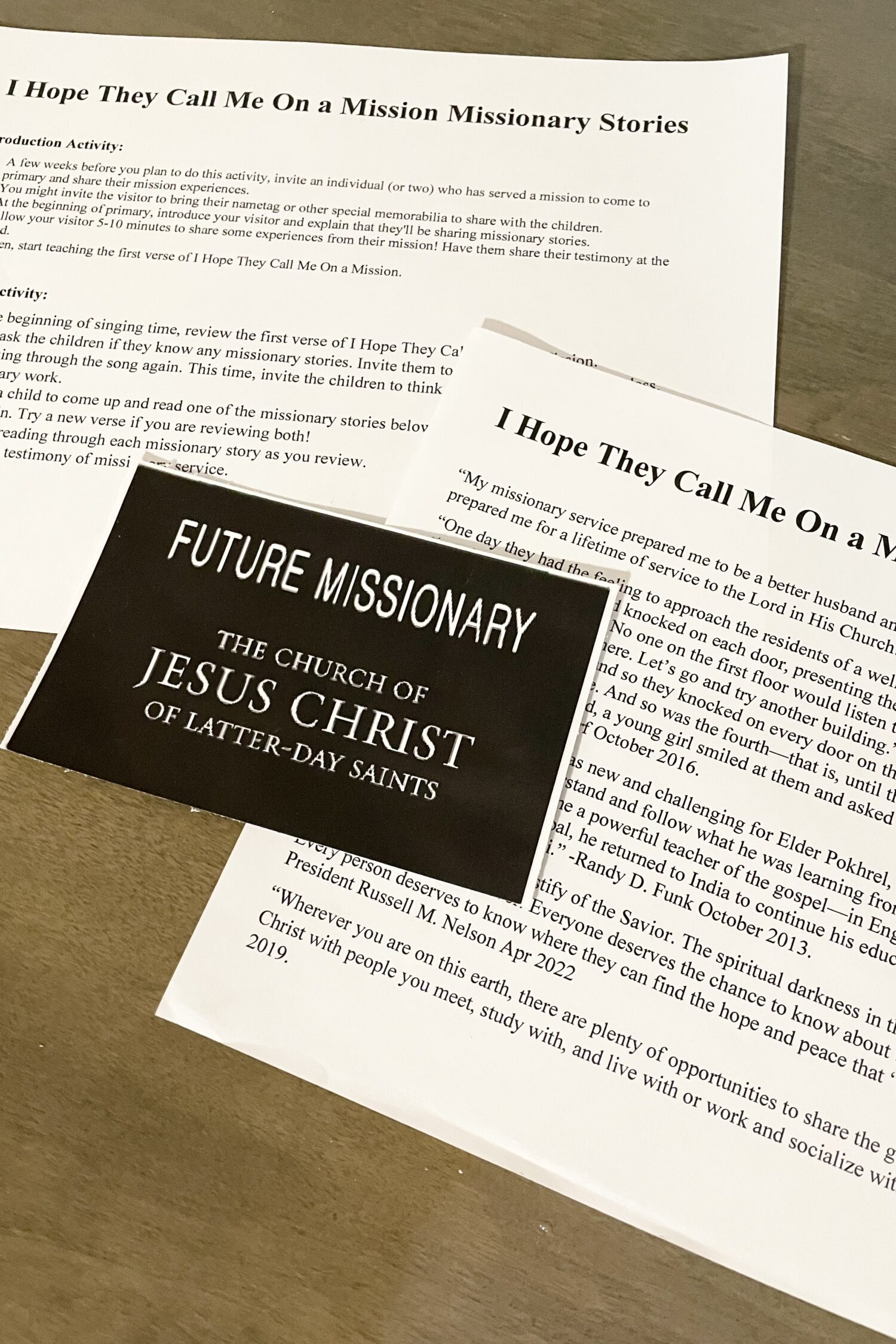 I Hope They Call Me On A Mission Missionary Stories - Primary Singing for Free Printable Missionary Stories