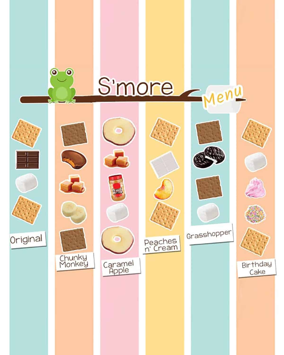 Interactive S&amp;#039;More Menu Free Printable - Popsicle Blog inside Free Printable Mores Menu