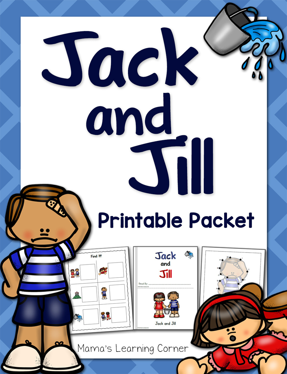 Jack And Jill Nursery Rhyme Packet - Mamas Learning Corner inside Jack and Jill Nursery Rhyme Printable