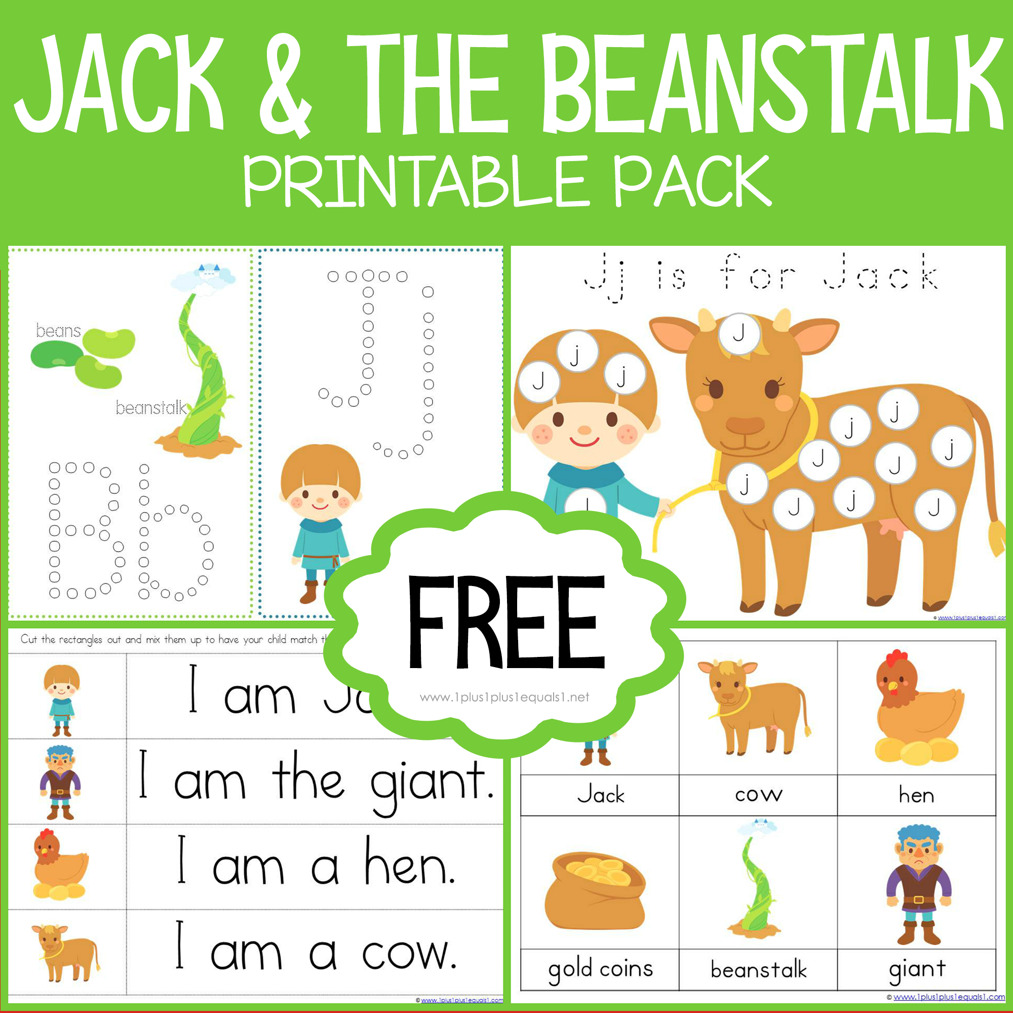 Jack And The Beanstalk Printables - 1+1+1=1 with regard to Jack and the Beanstalk Printables