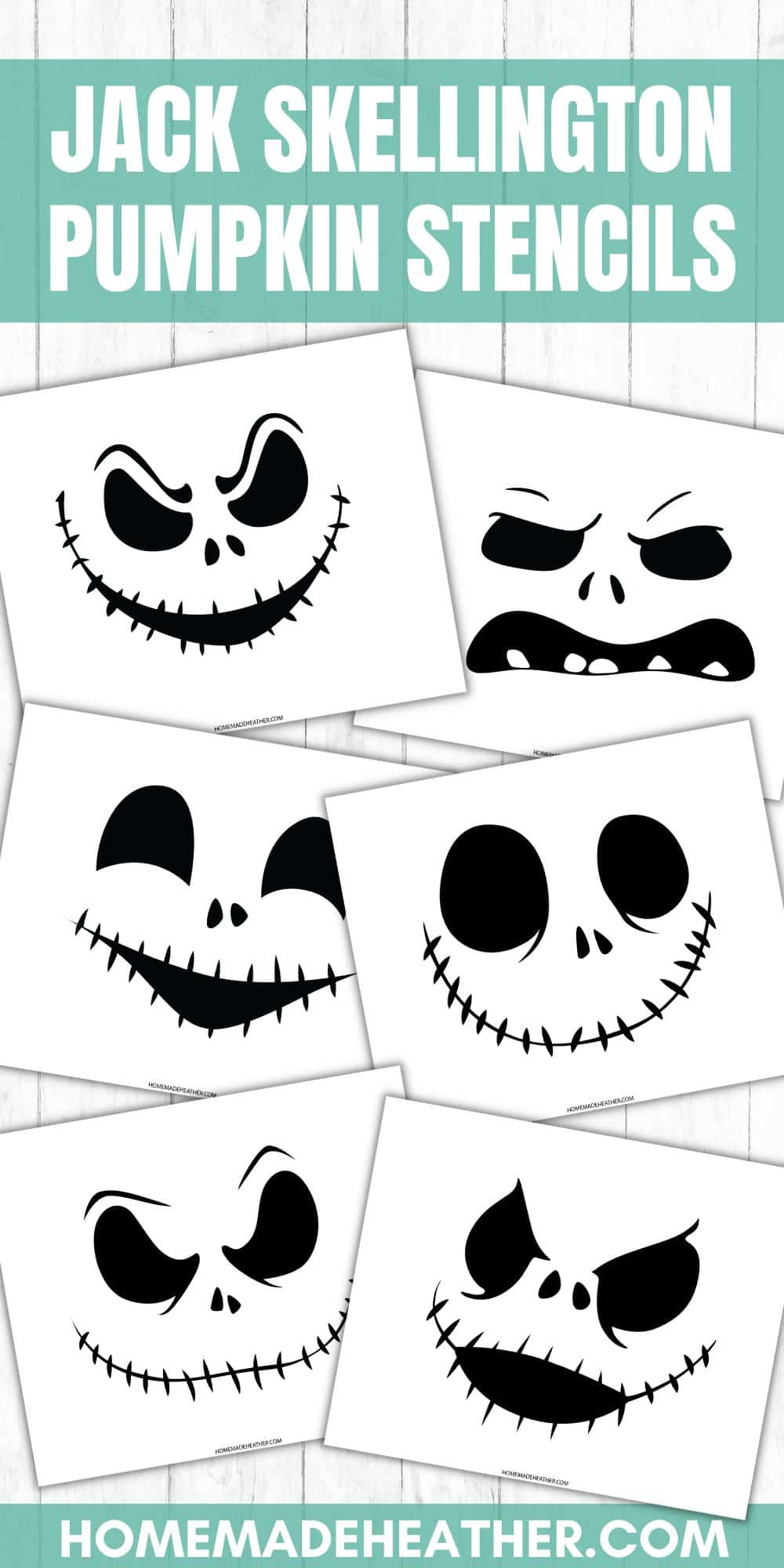 Jack Skellington Pumpkin Carving Stencils » Homemade Heather for Free Printable Nightmare Before Christmas Stencils