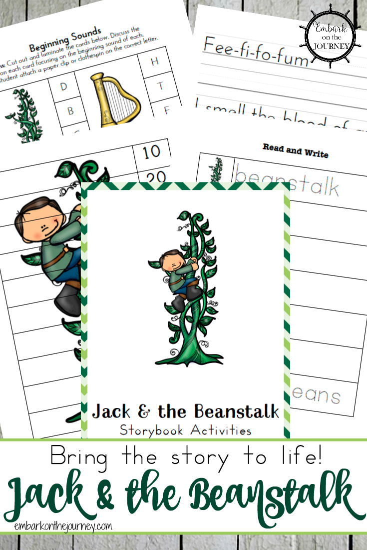 Jack &amp;amp; The Beanstalk Printable Pack - Thrifty Homeschoolers throughout Jack and the Beanstalk Printables