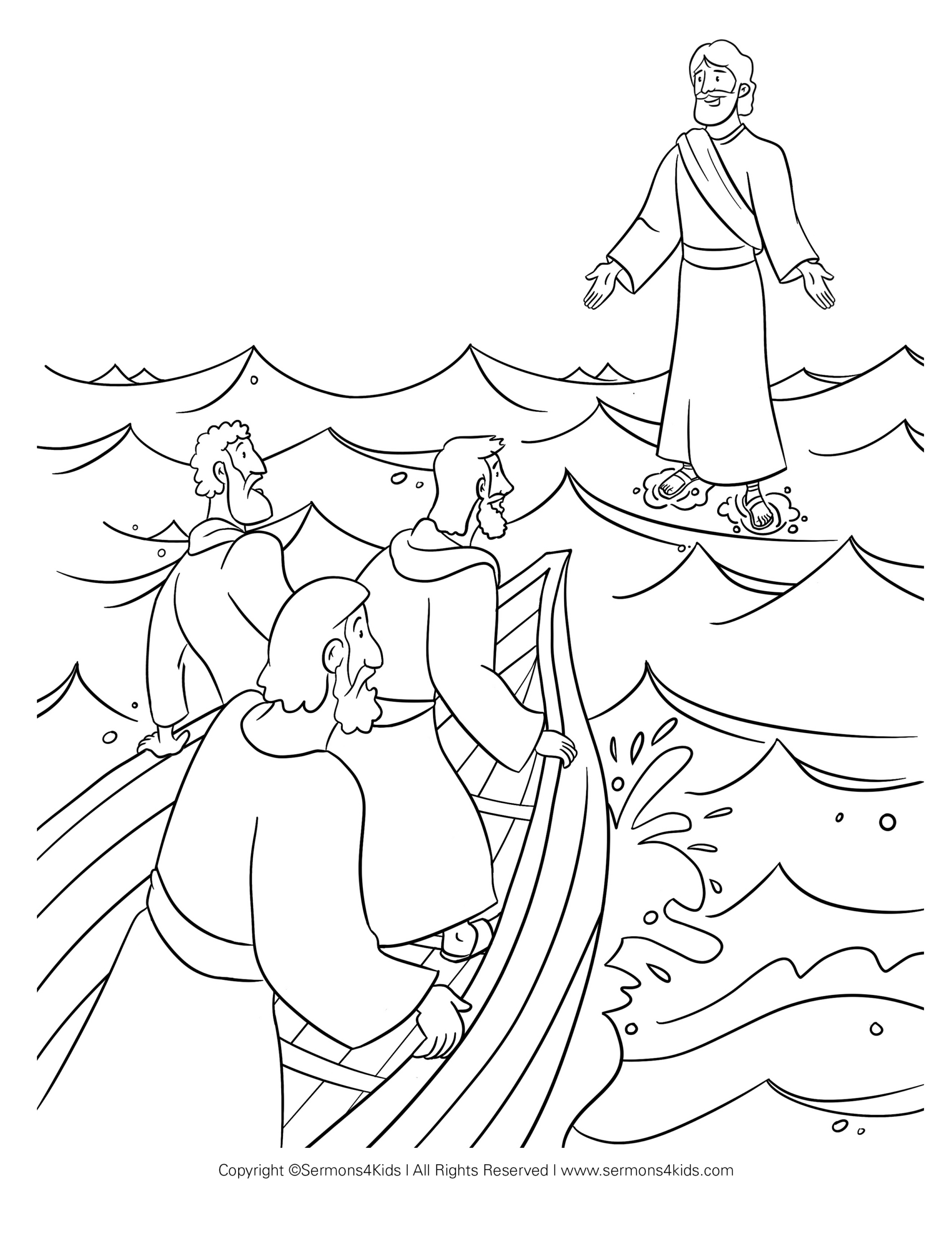 Jesus Walking On The Water | Children&amp;#039;S Sermons From Sermons4Kids with regard to Printable Jesus Walks on Water Activity